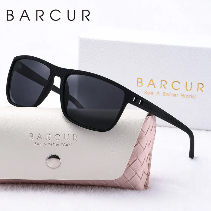 BARCUR Original Trendy White Pink Polarized Sunglasses