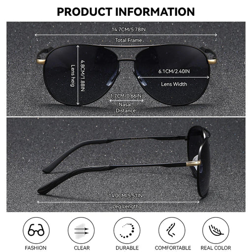 BARCUR Pink Metal Polarized Sunglasses - Product image