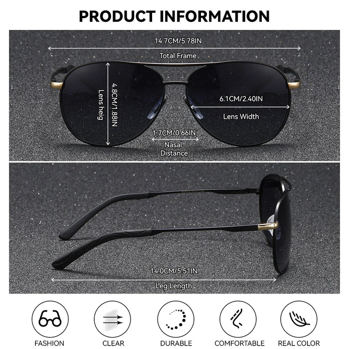 BARCUR Pink Metal Polarized Sunglasses