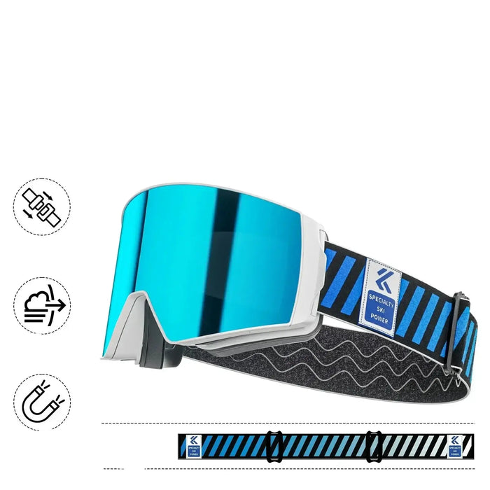 Crystal Clear Vision Magnetic Ski Goggles