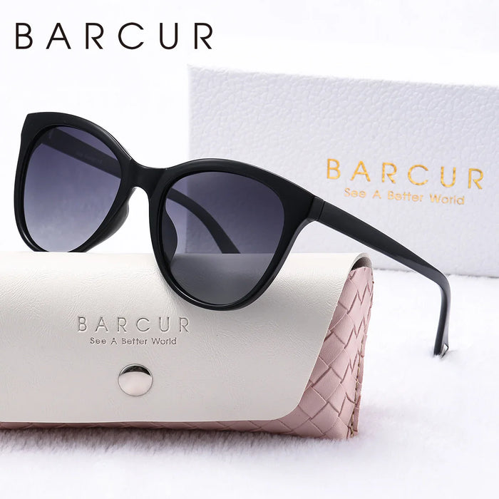 BARCUR Women’s Transparent Fashionable Cat Eye Sunglasses