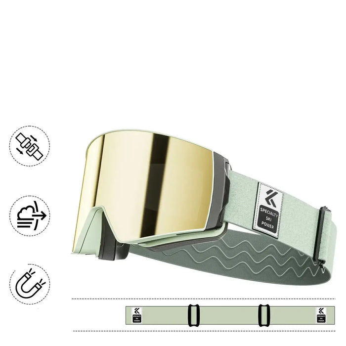 Crystal Clear Vision Magnetic Ski Goggles