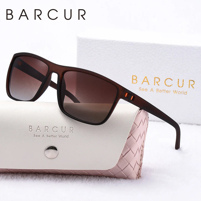 BARCUR Original Trendy White Pink Polarized Sunglasses