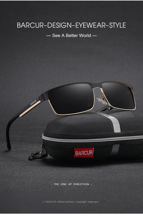 BARCUR Sunglasses Men’s Original Rectangle - Product image