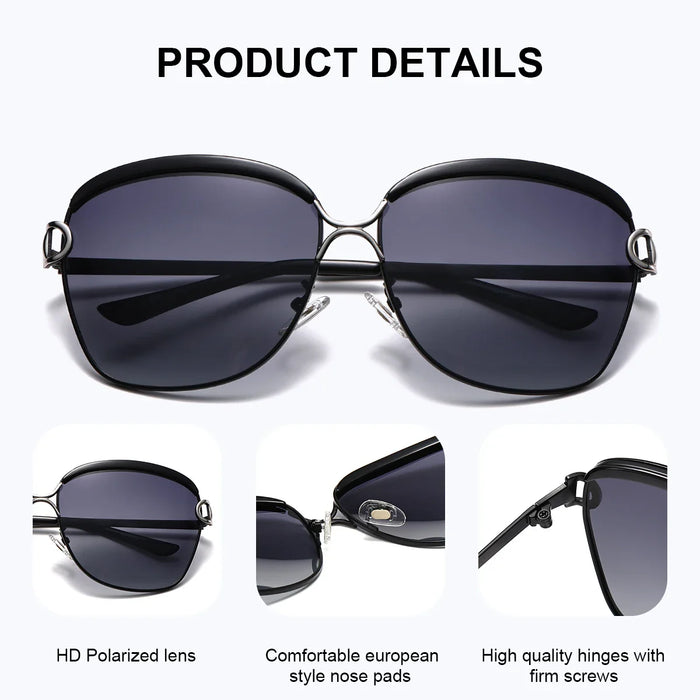 BARCUR Sunglasses Women’s Fashion Polarized Metal Frame