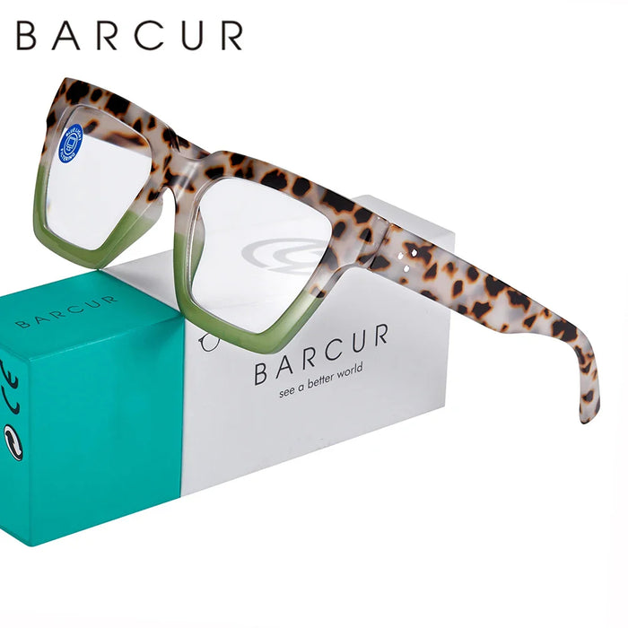 BARCUR Retro Fashionable Unique Leopard Pattern Reading Glasses