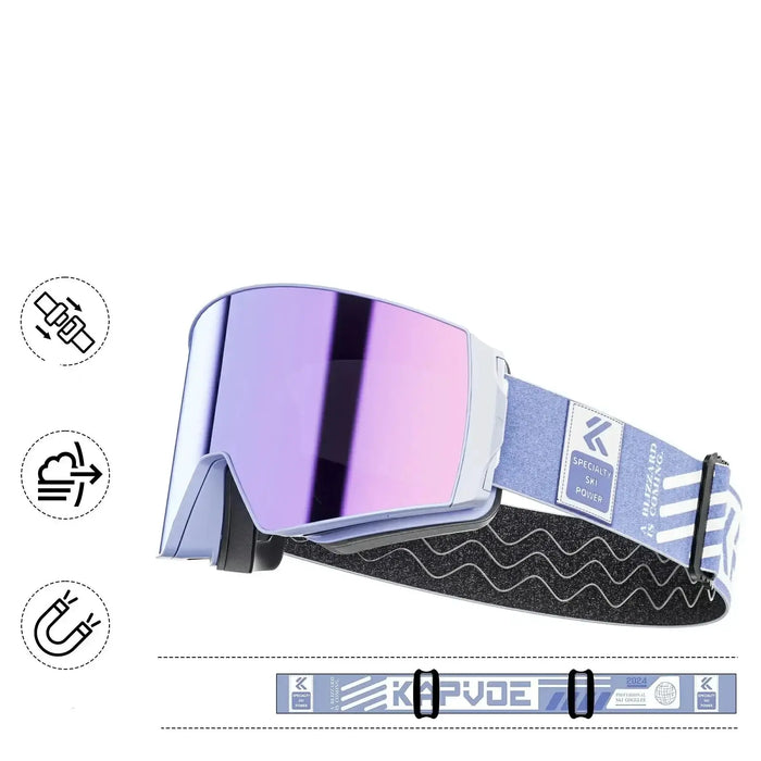 Crystal Clear Vision Magnetic Ski Goggles