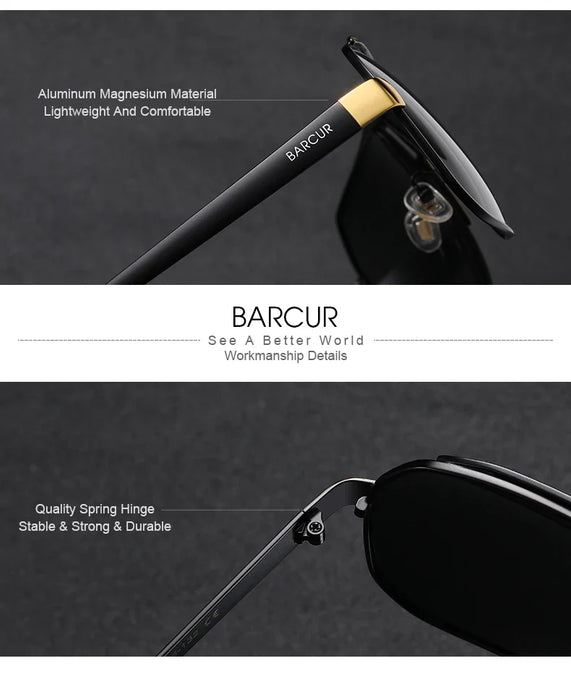 BARCUR Polarized Sunglasses Comfortable Frame