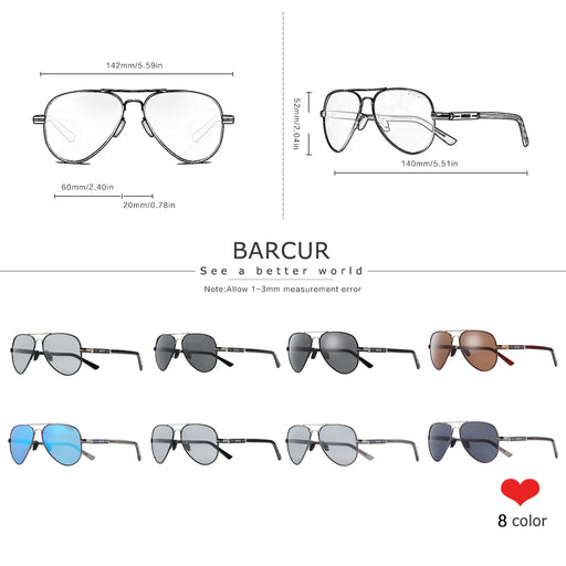 BARCUR Oversize Polarized Sunglasses - Product image