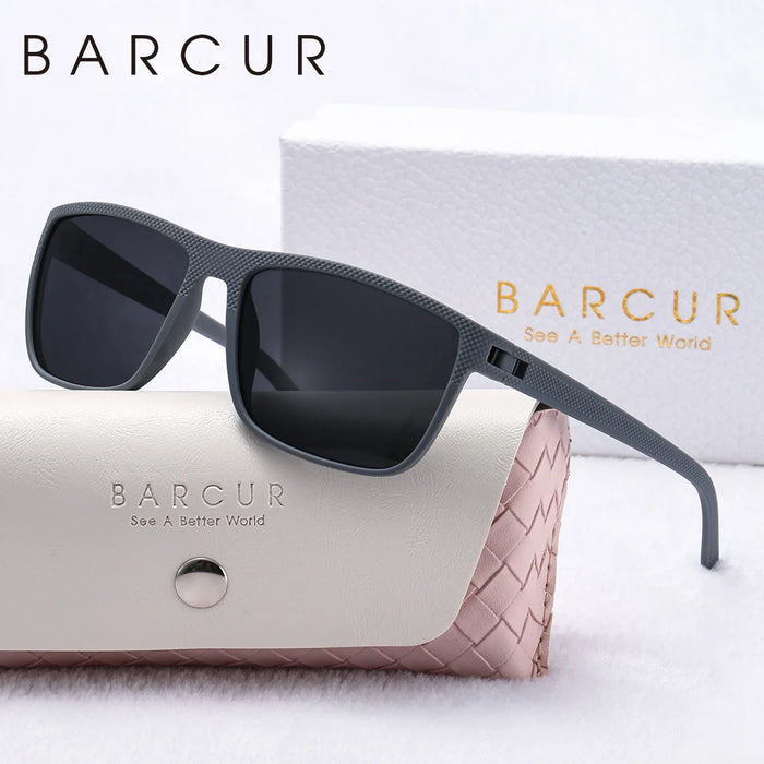BARCUR Original Trendy White Pink Polarized Sunglasses