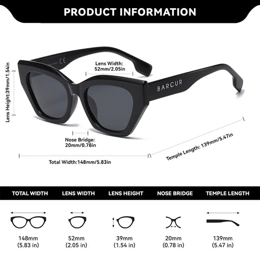 BARCUR Stylish Polarized Women’s Sunglasses - Product image