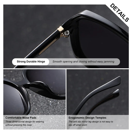 BARCUR Sunglasses Women’s Gradient Butterfly Frame Polarized - Product image