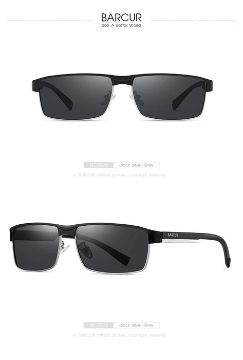 BARCUR Sunglasses Men’s Original Rectangle - Product image