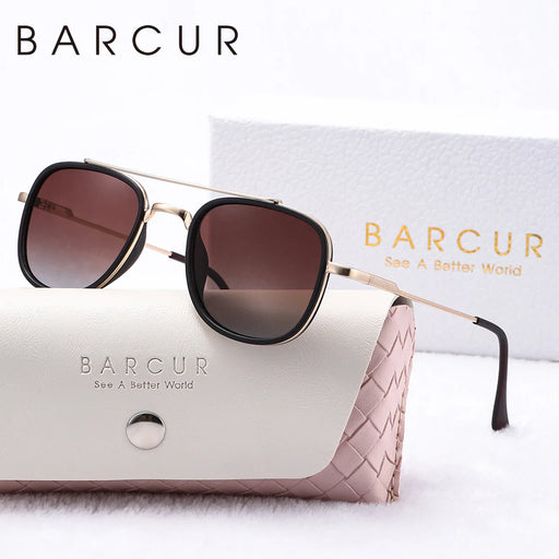 BARCUR Cool Oval Double Beam Fashion Sunglasses - Product image