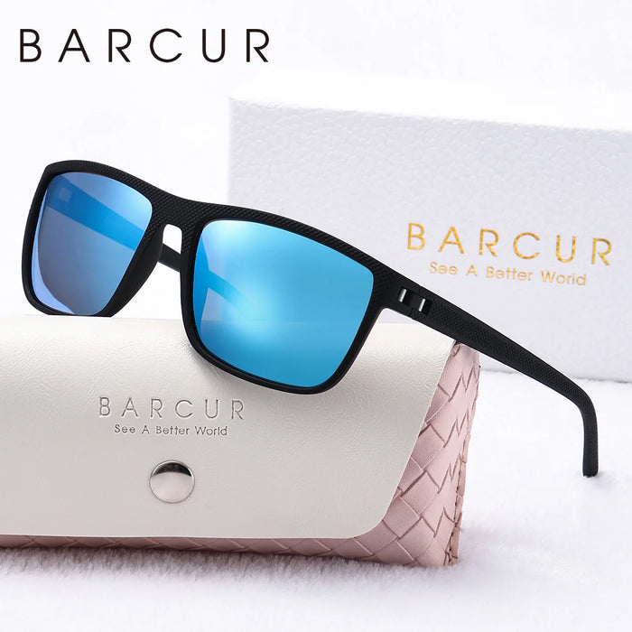 BARCUR Original Trendy White Pink Polarized Sunglasses