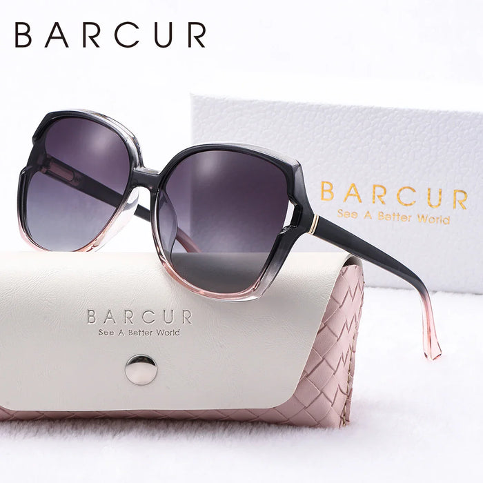 BARCUR Sunglasses Women’s Gradient Butterfly Frame Polarized