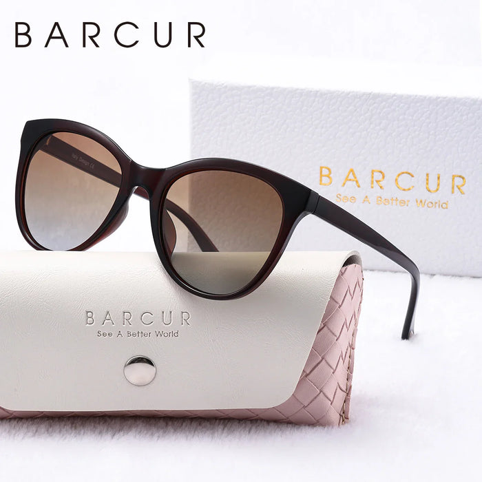 BARCUR Women’s Transparent Fashionable Cat Eye Sunglasses