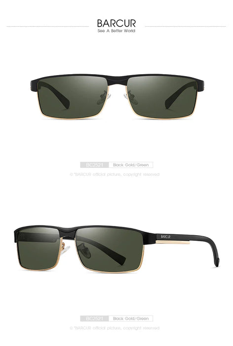 BARCUR Sunglasses Men’s Original Rectangle - Product image