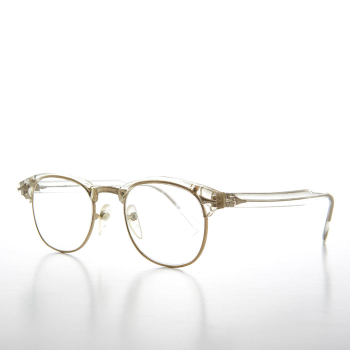 SUNGLASS MUSEUM Clear Frame Hipster Clear Lens Vintage Glasses - Sanders
