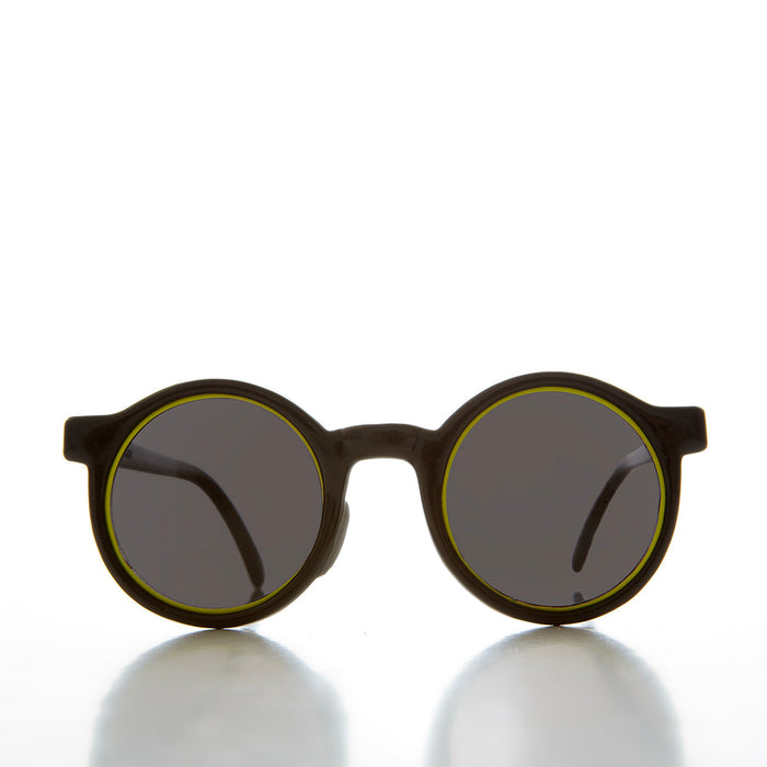 SUNGLASS MUSEUM 90s Small Round Techie Black Sunglasses - Screech - Product image