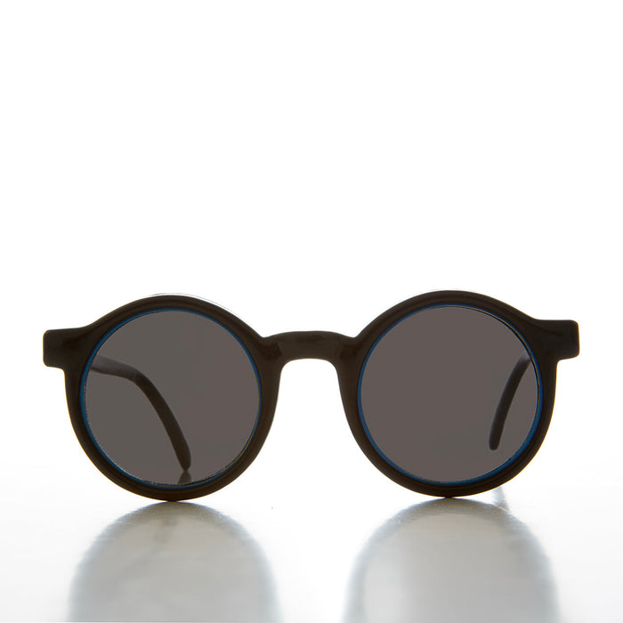 SUNGLASS MUSEUM 90s Small Round Techie Black Sunglasses - Screech - Product image