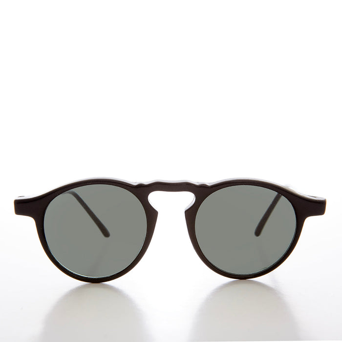 image of sunglasses model SUNGLASS MUSEUM Round Acetate Horn Rim Sunglasses - Scripts