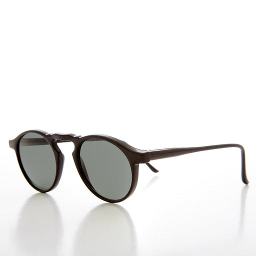 image of sunglasses model SUNGLASS MUSEUM Round Acetate Horn Rim Sunglasses - Scripts