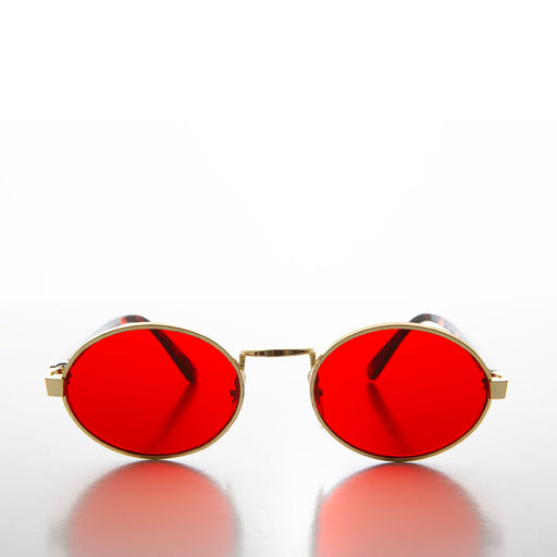 SUNGLASS MUSEUM Small Vintage Oval Color Lens Sunglasses - Shaw - Product image