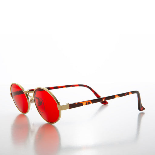 SUNGLASS MUSEUM Small Vintage Oval Color Lens Sunglasses - Shaw - Product image
