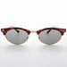 SUNGLASS MUSEUM Oval Horn Rim Vintage Sunglass with Glass Lens - Shelby - Product image