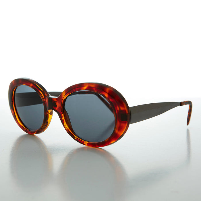 SUNGLASS MUSEUM Mod Oval Cat Eye Vintage Sunglass - Silva