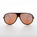 SUNGLASS MUSEUM Mirrored Amber Lens Vintage Aviator Sunglasses- Slater - Product image