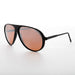 SUNGLASS MUSEUM Mirrored Amber Lens Vintage Aviator Sunglasses- Slater - Product image