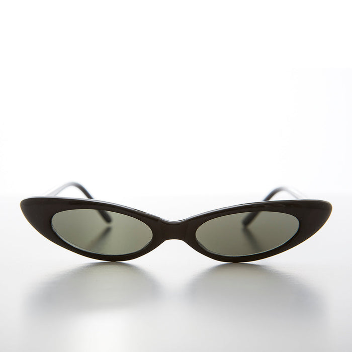 SUNGLASS MUSEUM Skinny Punk Rock Cat Eye Sunglass - Slim