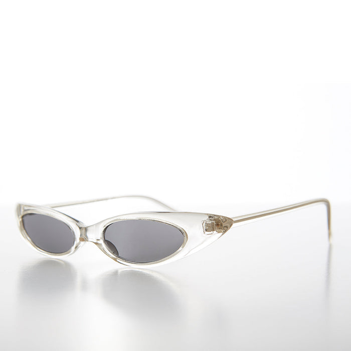 SUNGLASS MUSEUM Narrow Punk Rock Cat Eye Sunglass - Slim