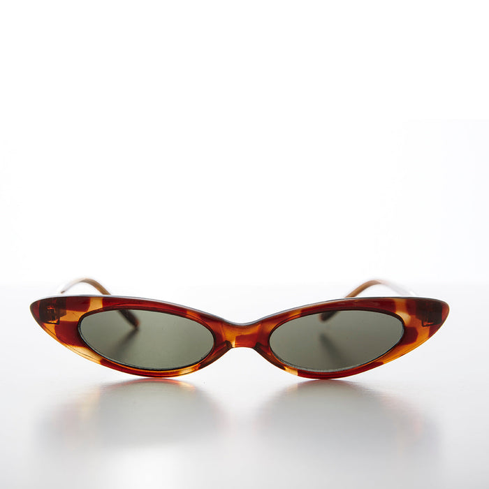 SUNGLASS MUSEUM Skinny Punk Rock Cat Eye Sunglass - Slim