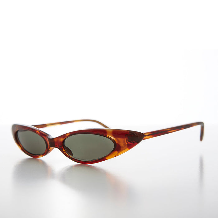 SUNGLASS MUSEUM Skinny Punk Rock Cat Eye Sunglass - Slim
