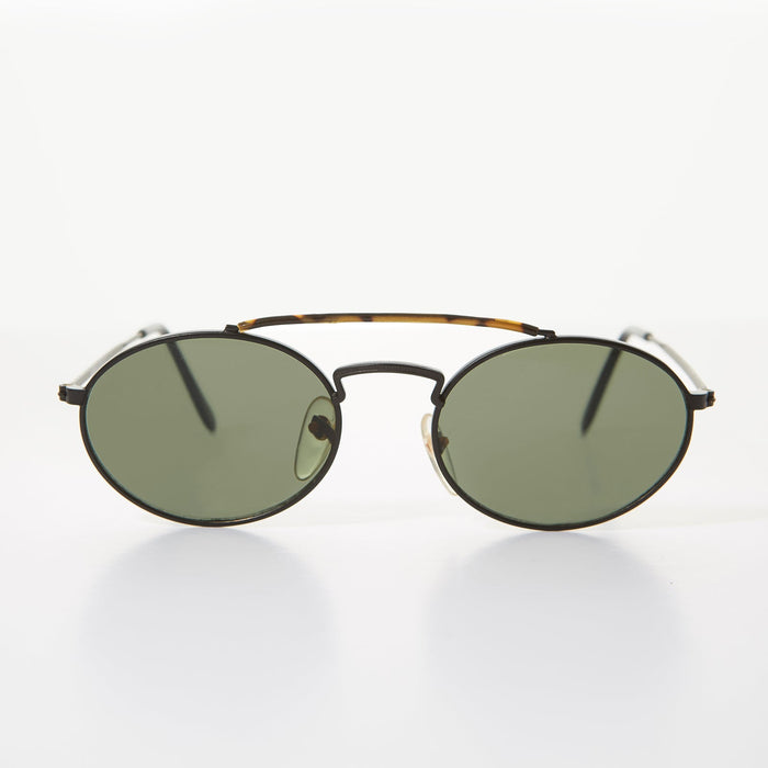 SUNGLASS MUSEUM Oval Old Timey Aviator Vintage Sunglasses - Smith
