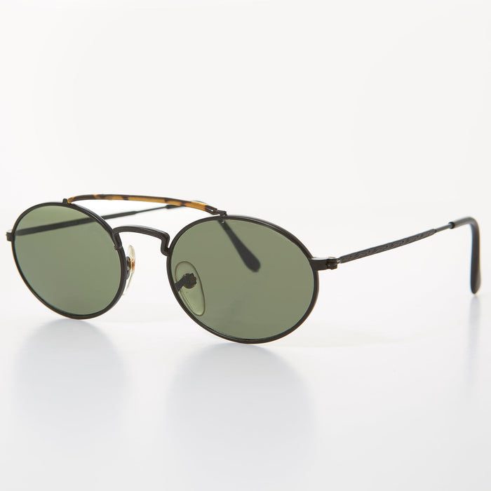 SUNGLASS MUSEUM Oval Old Timey Aviator Vintage Sunglasses - Smith