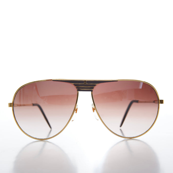 SUNGLASS MUSEUM 80s Metal Teardrop Aviator Sunglasses - Oden - Product image