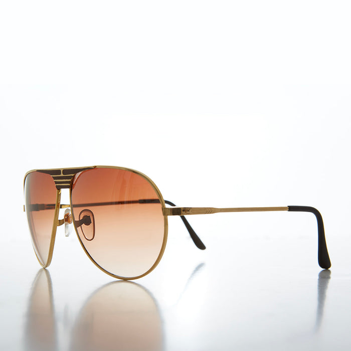 SUNGLASS MUSEUM 80s Metal Teardrop Aviator Sunglasses - Oden - Product image