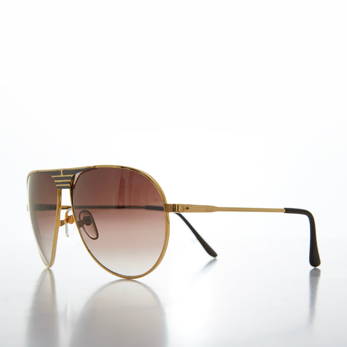 SUNGLASS MUSEUM 80s Metal Teardrop Aviator Sunglasses - Oden - Product image
