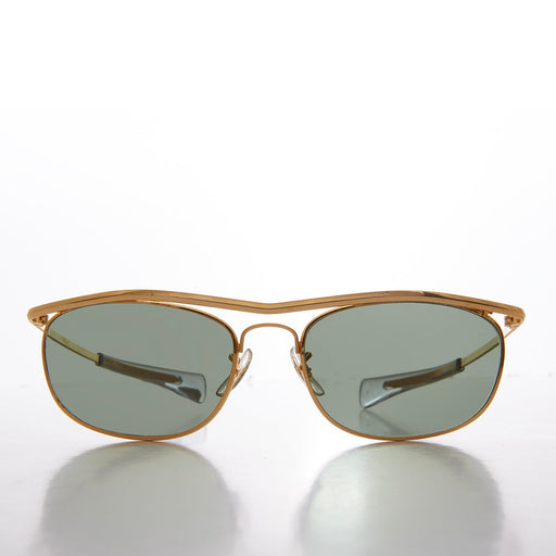 SUNGLASS MUSEUM 80s Metal Wrap Sunglass with Paddle Temples - Gorman - Product image