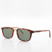 image of sunglasses model SUNGLASS MUSEUM SUNGLASS MUSEUM Rectangular Preppy Vintage Horn Rim Sunglass with Glass Lens - Spence