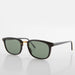 image of sunglasses model SUNGLASS MUSEUM SUNGLASS MUSEUM Rectangular Preppy Vintage Horn Rim Sunglass with Glass Lens - Spence