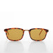 image of sunglasses model SUNGLASS MUSEUM SUNGLASS MUSEUM Rectangular Preppy Vintage Horn Rim Sunglass with Glass Lens - Spence