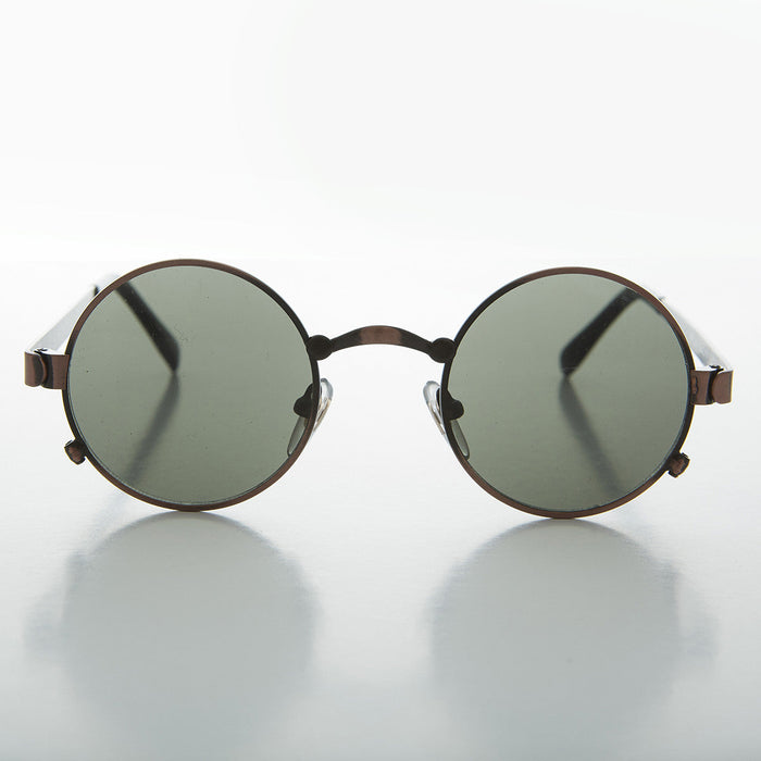 SUNGLASS MUSEUM Round Metal Industrial Vintage Sunglass - Spike