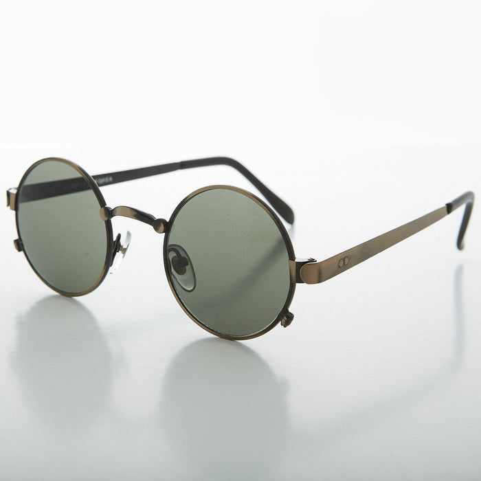 SUNGLASS MUSEUM Round Metal Industrial Vintage Sunglass - Spike