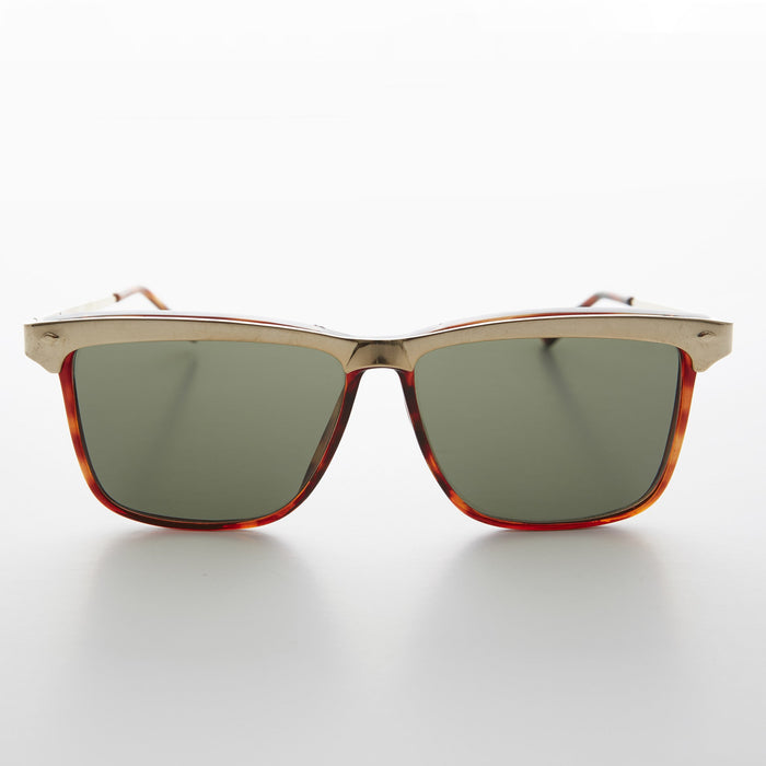 SUNGLASS MUSEUM Gold Brow Line Vintage Sunglasses - Spinderella