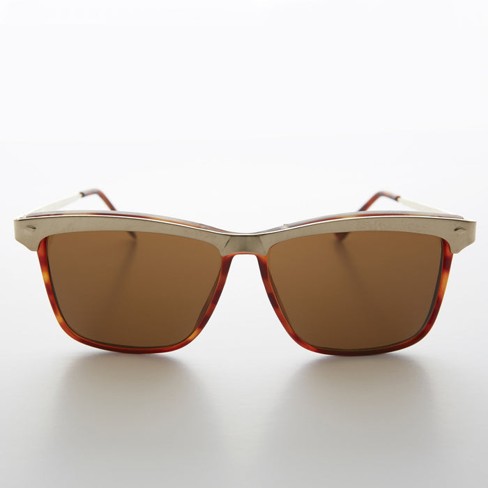 SUNGLASS MUSEUM Gold Brow Line Vintage Sunglasses - Spinderella